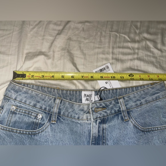 NWT Princess Polly Denver Straight Leg Jeans Womens Size 10 Wide New Blue Denim - Picture 9 of 14
